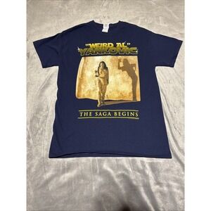 Gildan Mens M "Weird Al" Yankovic Blue The Saga Begins 2010 Short Sleeve Shirt